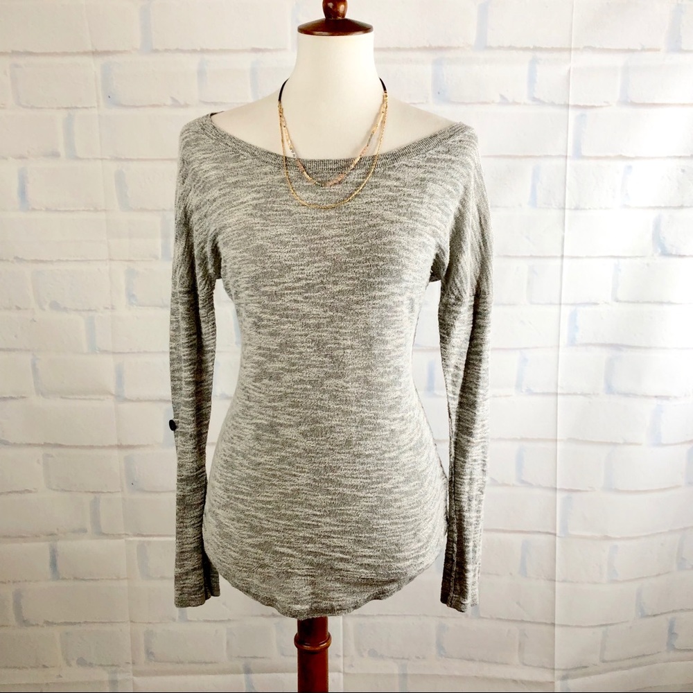 E X P R E S S : Heather Grey Raglan Sweater Top